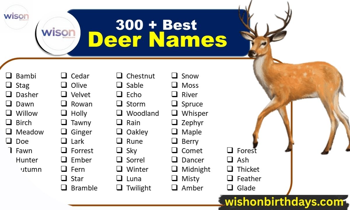 225+ Cool And Catchy Deer Names With Name Generator
