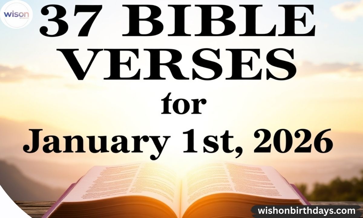37 Bible Verses for January 1st, 2026